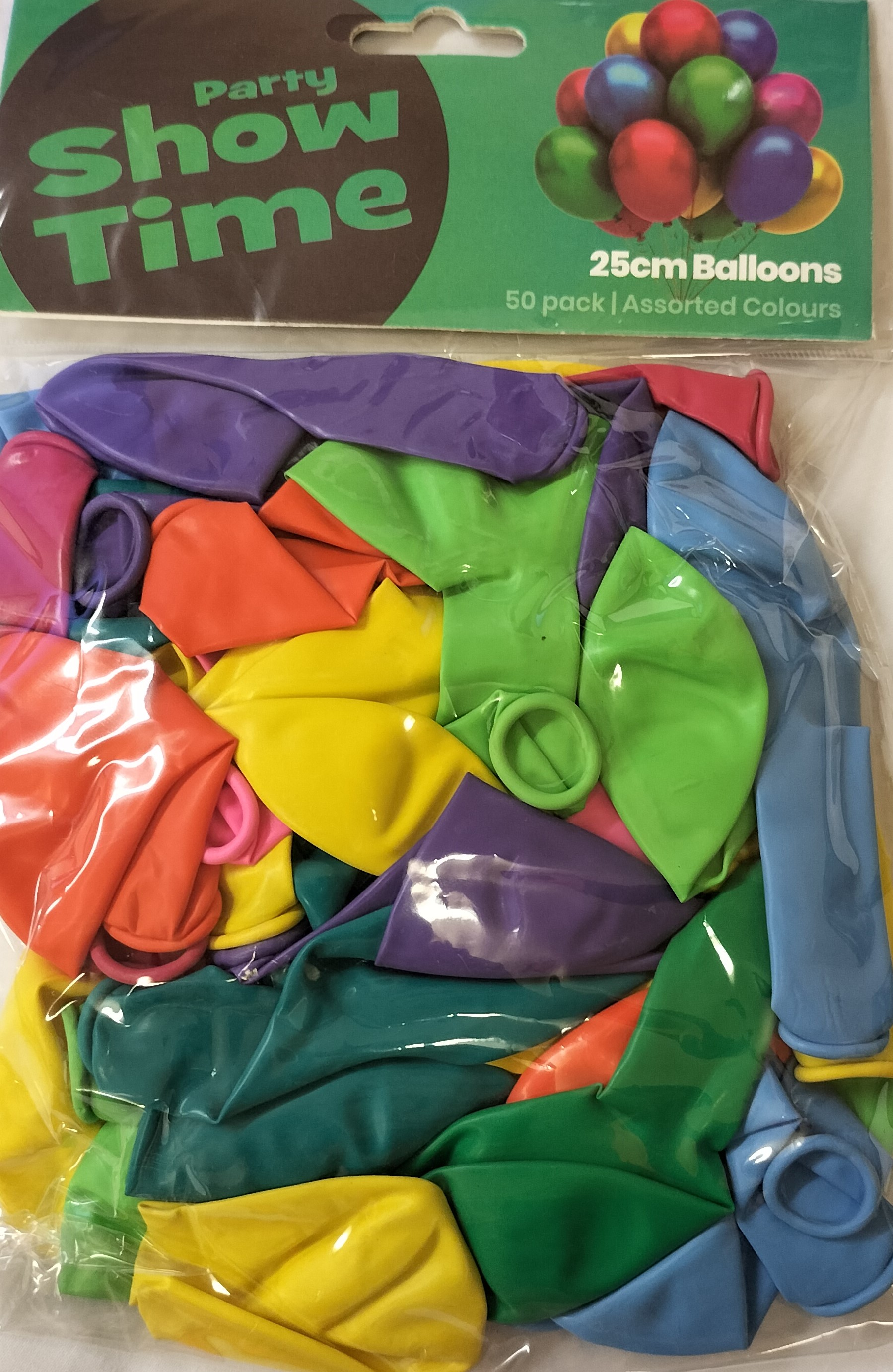 Balloons 25cm Round Asst Cols Pack of 50